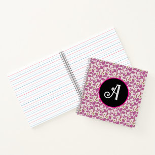 Carnet Motif de vigne botanique rose Feuille florale él