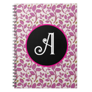 Carnet Motif de vigne botanique rose Feuille florale él