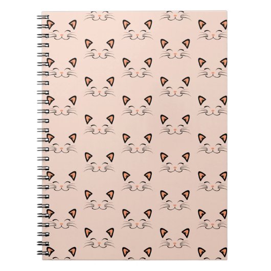 Carnet Motif de visage de chaton flottant (Devant)