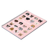 Carnet Motif de visage de chien Joyeuses Pâques (Côté gauche)