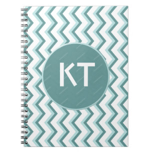 Carnet Motif de zigzag de Chevron en vert en bon état