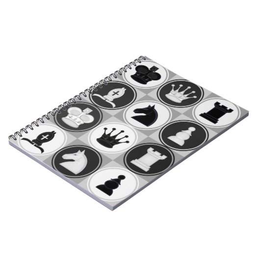 Carnet Motif d'échecs (Côté gauche)