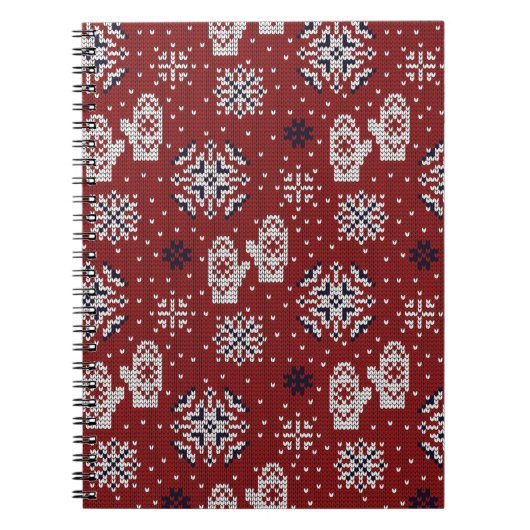 Carnet Motif décoratif de Noël d'hiver (Devant)