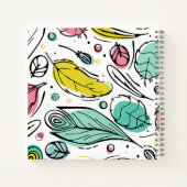 Carnet Motif décoratif en feuille de giron l rose moderne (Dos)