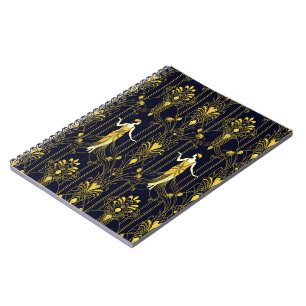 Carnet Motif décoratif Gabsy or et noir