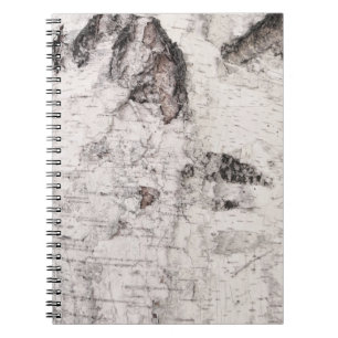 Carnet motif d'écorce de bouleau
