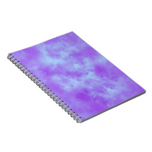Carnet Motif d'effet de nuage de tempête élégant bleu vio