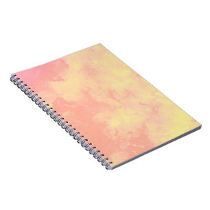 Carnet Motif d'effet de nuage de tempête élégant Jaune &
