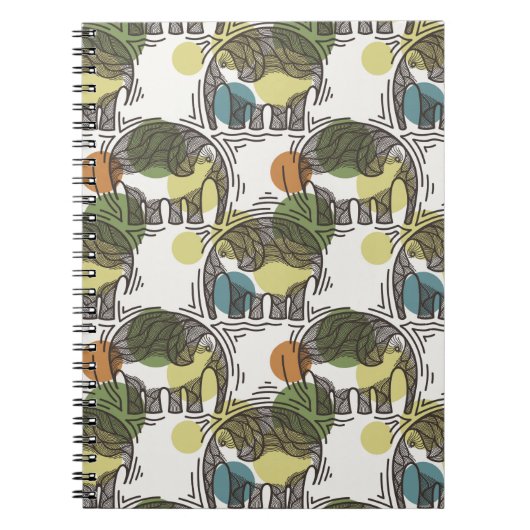 Carnet Motif d'éléphant (Devant)