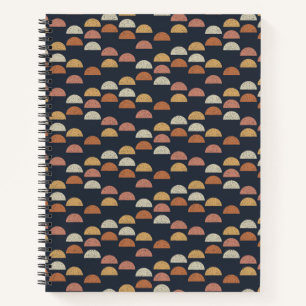 Carnet Motif demi-cercle géométrique