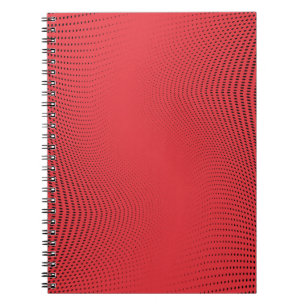 Carnet Motif demi-teinte monochrome rouge abstrait. Courb
