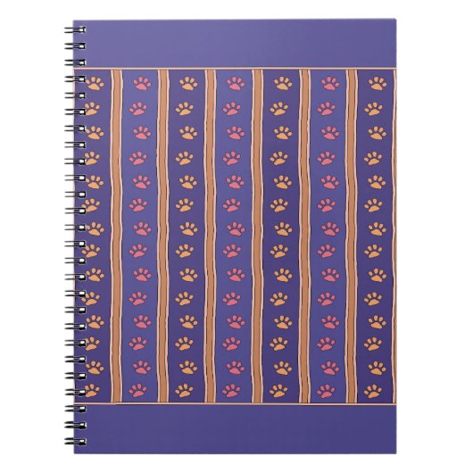 Carnet Motif d'empreinte de patte (Devant)