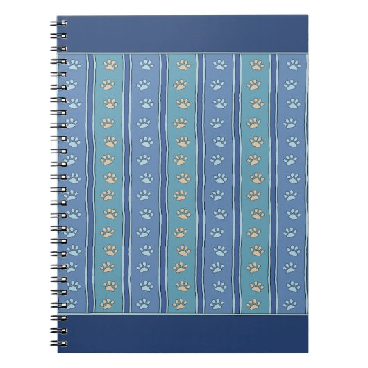 Carnet Motif d'empreinte de patte (Devant)