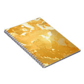 Carnet Motif d'encre de marbre jaune doré (Côté Droit)