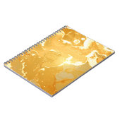 Carnet Motif d'encre de marbre jaune doré (Côté gauche)