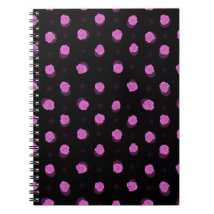 Carnet motif d'encre transparent avec fleurs abstraites e