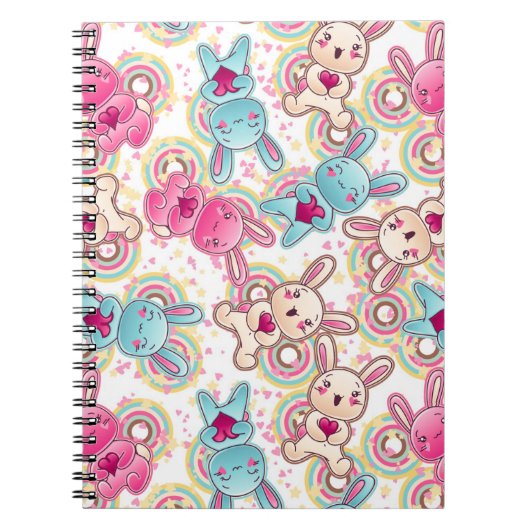 Carnet Motif d'enfant de Kawaii avec des griffonnages (Devant)