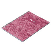 Carnet Motif d'enveloppement de bulle rose personnalisé (Côté gauche)