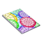 Carnet Motif des cercles Abstraits colorés (Côté Droit)