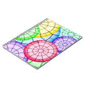 Carnet Motif des cercles Abstraits colorés (Côté gauche)