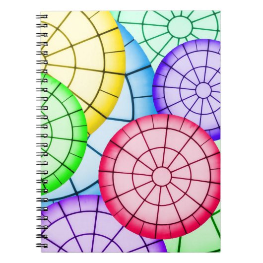 Carnet Motif des cercles Abstraits colorés (Devant)