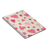 Carnet Motif des coeurs (Côté Droit)