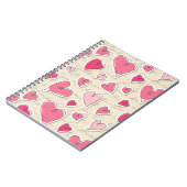 Carnet Motif des coeurs (Côté gauche)