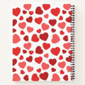 Carnet Motif Des Coeurs, Coeurs Rouges, Motif Des Coeurs (Dos)