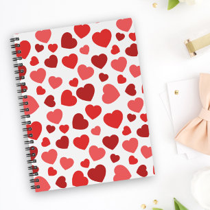Carnet Motif Des Coeurs, Coeurs Rouges, Motif Des Coeurs