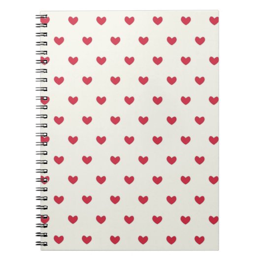 Carnet Motif des Coeurs rouges mignons (Devant)