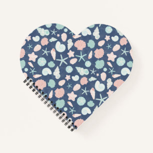 Carnet motif des coquillages