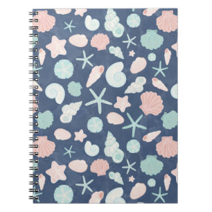 Carnet motif des coquillages