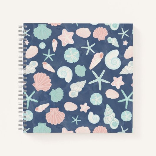 Carnet motif des coquillages (Devant)