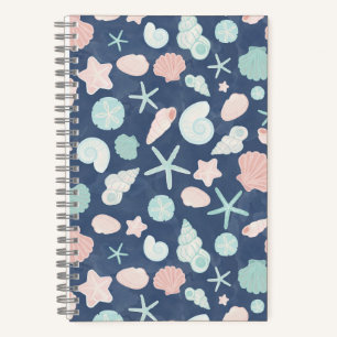 Carnet motif des coquillages