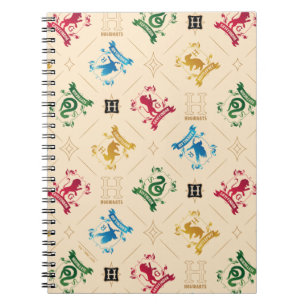 Carnet Motif des crêtes de maison Ornate HOGWARTS™