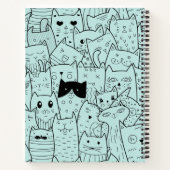 Carnet Motif des Doodles de chats Kawaii (Dos)