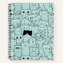 Motif des Doodles de chats Kawaii