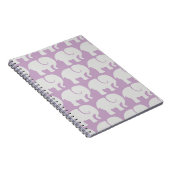 Carnet Motif Des Eléphants, Motif Des Éléphants, Violet (Côté Droit)