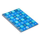 Carnet Motif des flocons bleus (Côté Droit)