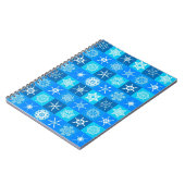 Carnet Motif des flocons bleus (Côté gauche)