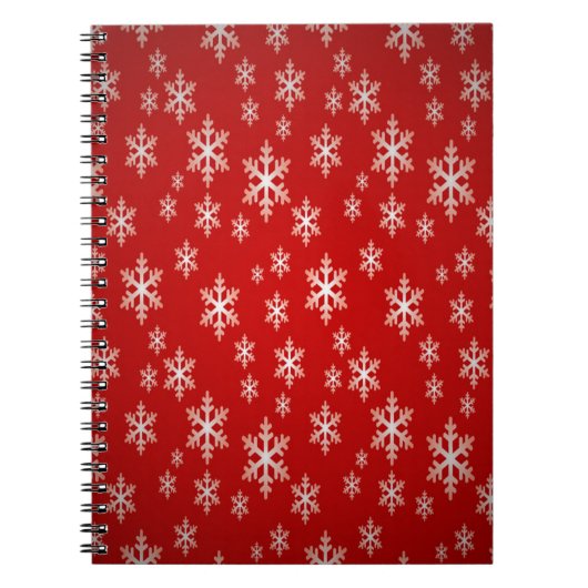 Carnet motif des flocons de neige de noël (Devant)