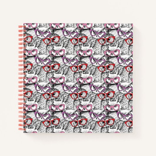 Carnet Motif des Lunettes de vue Owl (Devant)