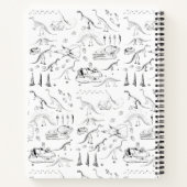 Carnet Motif des os fossiles de dinosaures (Dos)