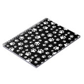 Carnet Motif des pattes, Empreintes de pattes, noir et bl (Côté gauche)
