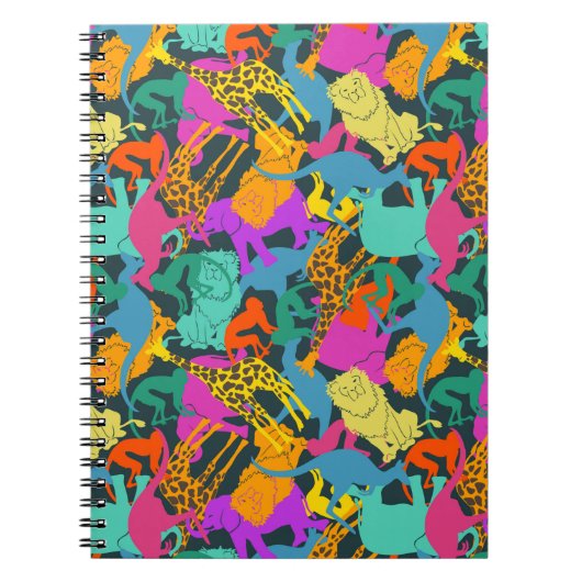 Carnet Motif des silhouettes animales (Devant)