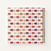 Carnet Motif des singes rouges (Dos)
