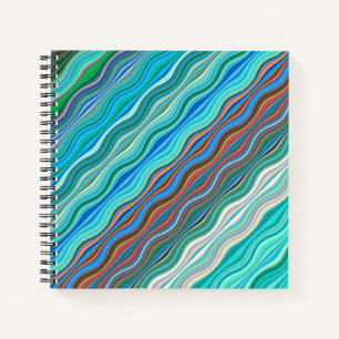 Carnet Motif des vagues Abstraites vintages Ordinateur