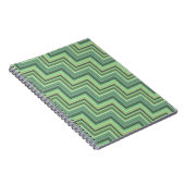 Carnet Motif d'escalier à rayures vert olive (Côté Droit)