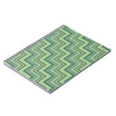 Carnet Motif d'escalier à rayures vert olive (Côté gauche)