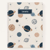 Carnet Motif d'esquisse Planètes système solaire (Devant)